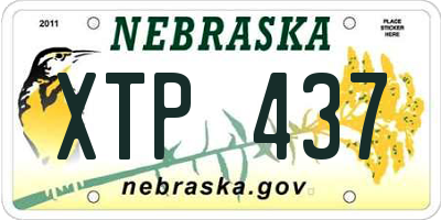 NE license plate XTP437