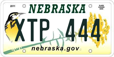 NE license plate XTP444