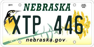 NE license plate XTP446