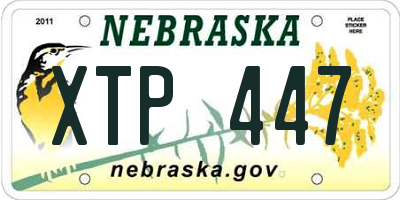 NE license plate XTP447