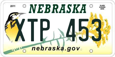 NE license plate XTP453