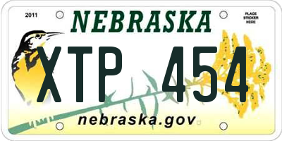 NE license plate XTP454