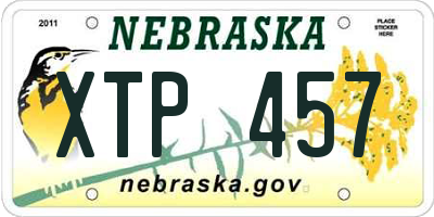 NE license plate XTP457
