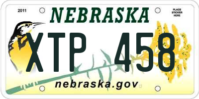 NE license plate XTP458