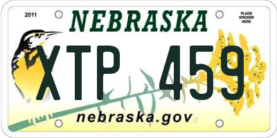 NE license plate XTP459