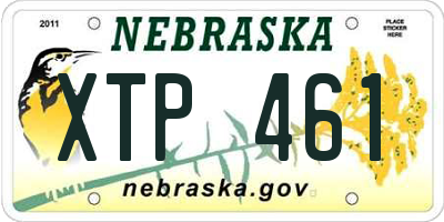 NE license plate XTP461
