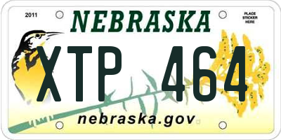 NE license plate XTP464