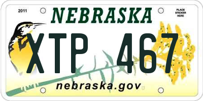 NE license plate XTP467