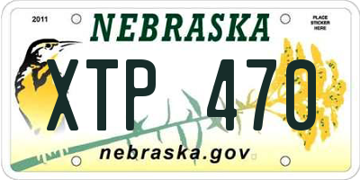 NE license plate XTP470