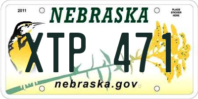NE license plate XTP471
