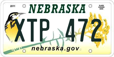 NE license plate XTP472