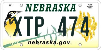 NE license plate XTP474