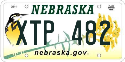 NE license plate XTP482