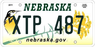 NE license plate XTP487