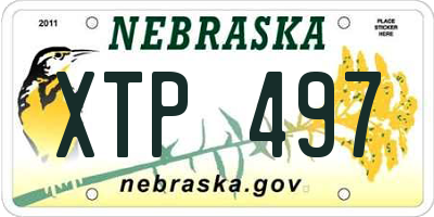 NE license plate XTP497