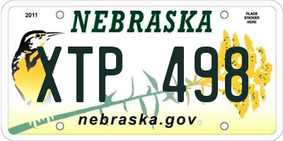 NE license plate XTP498