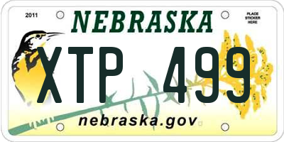NE license plate XTP499