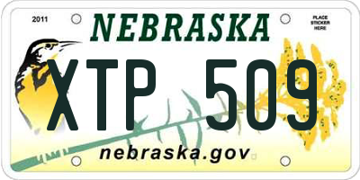 NE license plate XTP509