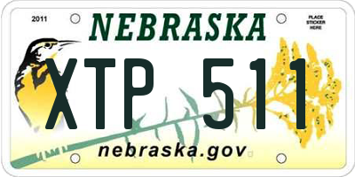 NE license plate XTP511