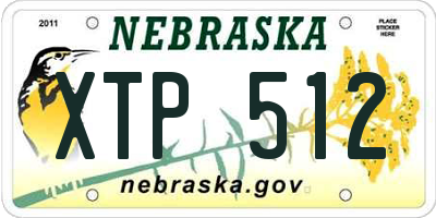 NE license plate XTP512