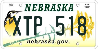 NE license plate XTP518
