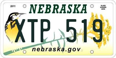 NE license plate XTP519