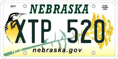 NE license plate XTP520