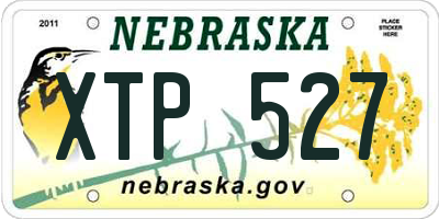 NE license plate XTP527