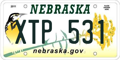 NE license plate XTP531