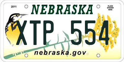 NE license plate XTP554