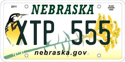 NE license plate XTP555
