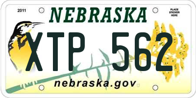 NE license plate XTP562