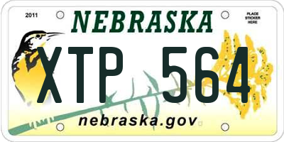 NE license plate XTP564