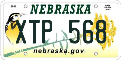 NE license plate XTP568