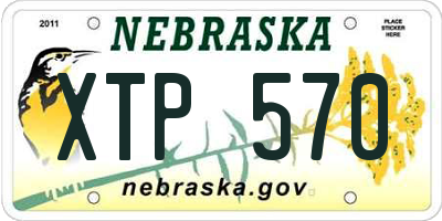 NE license plate XTP570