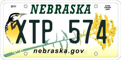 NE license plate XTP574