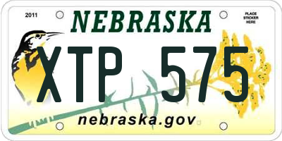 NE license plate XTP575
