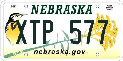 NE license plate XTP577