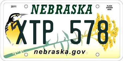 NE license plate XTP578