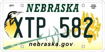 NE license plate XTP582
