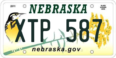 NE license plate XTP587