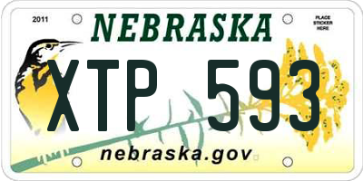 NE license plate XTP593