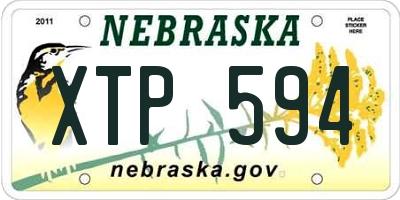 NE license plate XTP594