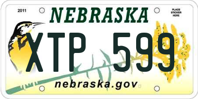 NE license plate XTP599