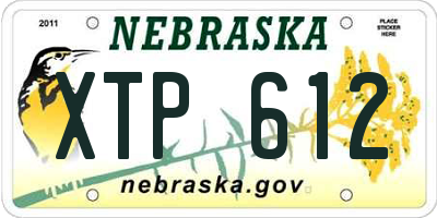 NE license plate XTP612