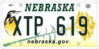 NE license plate XTP619