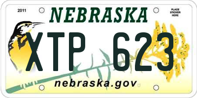 NE license plate XTP623