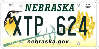 NE license plate XTP624
