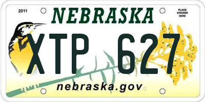 NE license plate XTP627