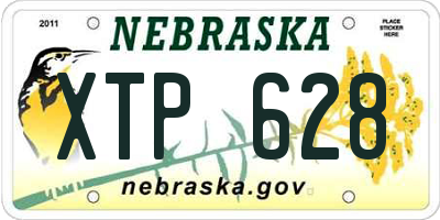 NE license plate XTP628